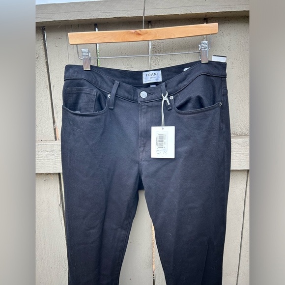 NWT Frame Denim L'Homme Skinny Jeans Black Size 34 - Picture 2 of 7